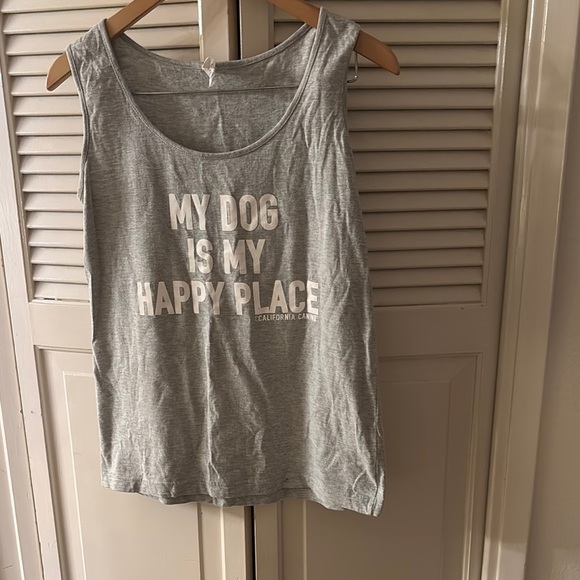 Tops - Gray Dog Lover Tank Top